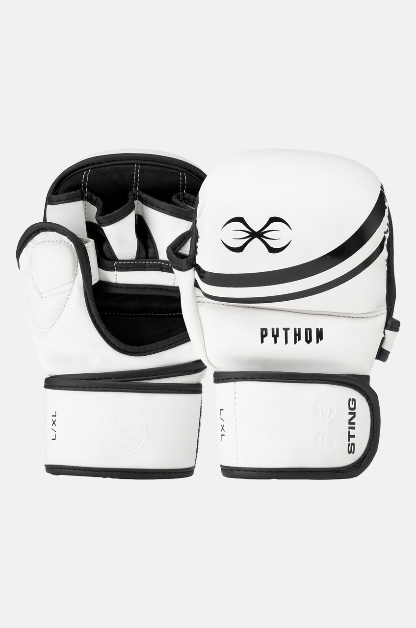 Sting Python MMA Sparring Gloves - White/Black
