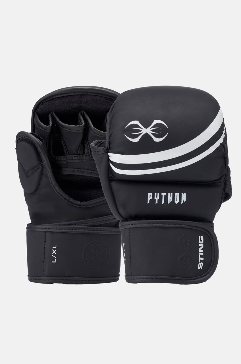 Sting Python MMA Sparring Gloves - Black/White