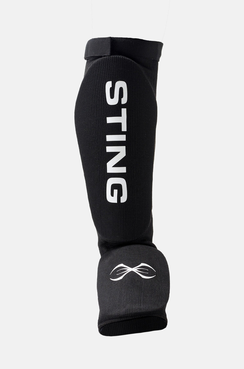 Sting Armalite Slip On Shin & Foot Protector - Black/White