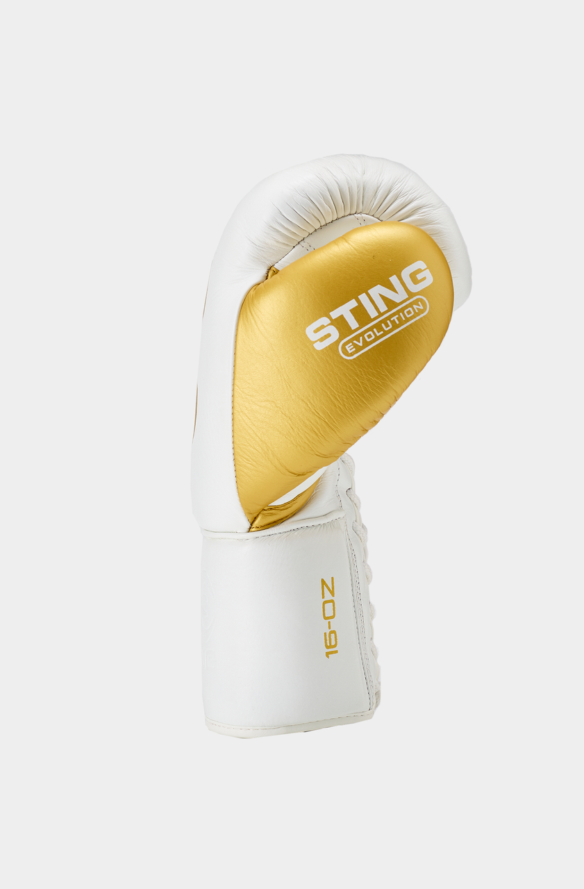 Sting Evolution Fight Gloves - White/Gold