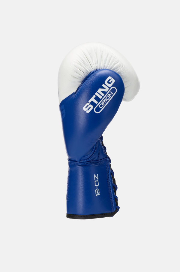 Sting Orion Lace Up Boxing Gloves - Blue/White