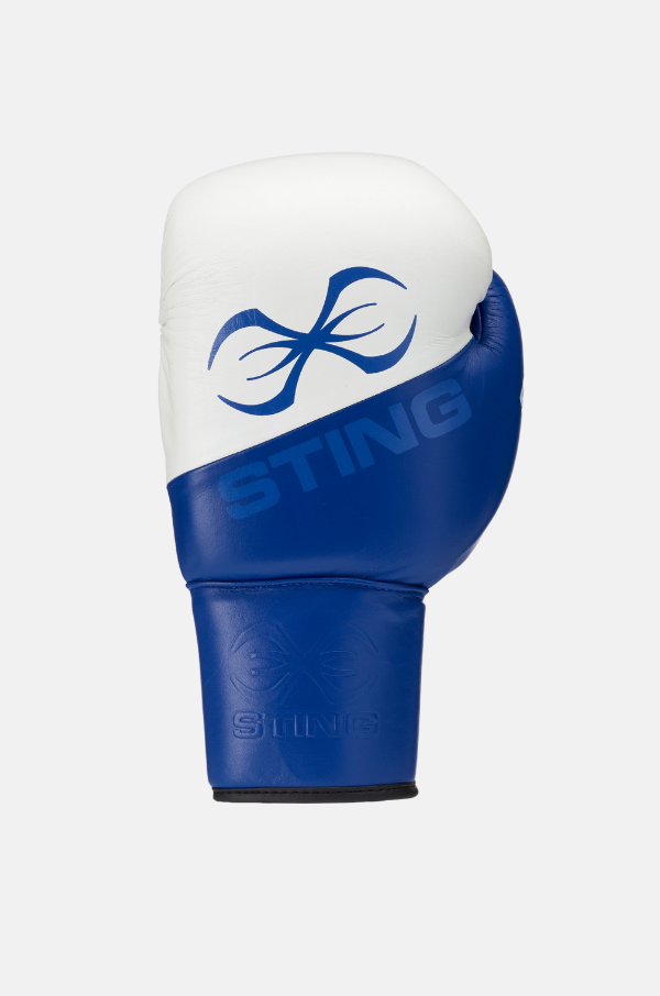 Sting Orion Lace Up Boxing Gloves - Blue/White