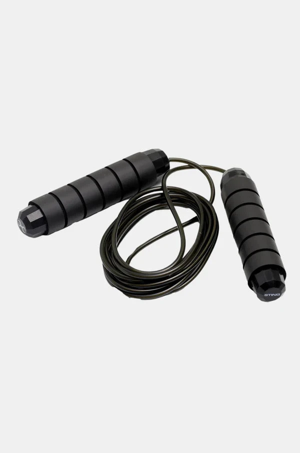 Sting Speedplus Adjustable Skipping Rope - Black