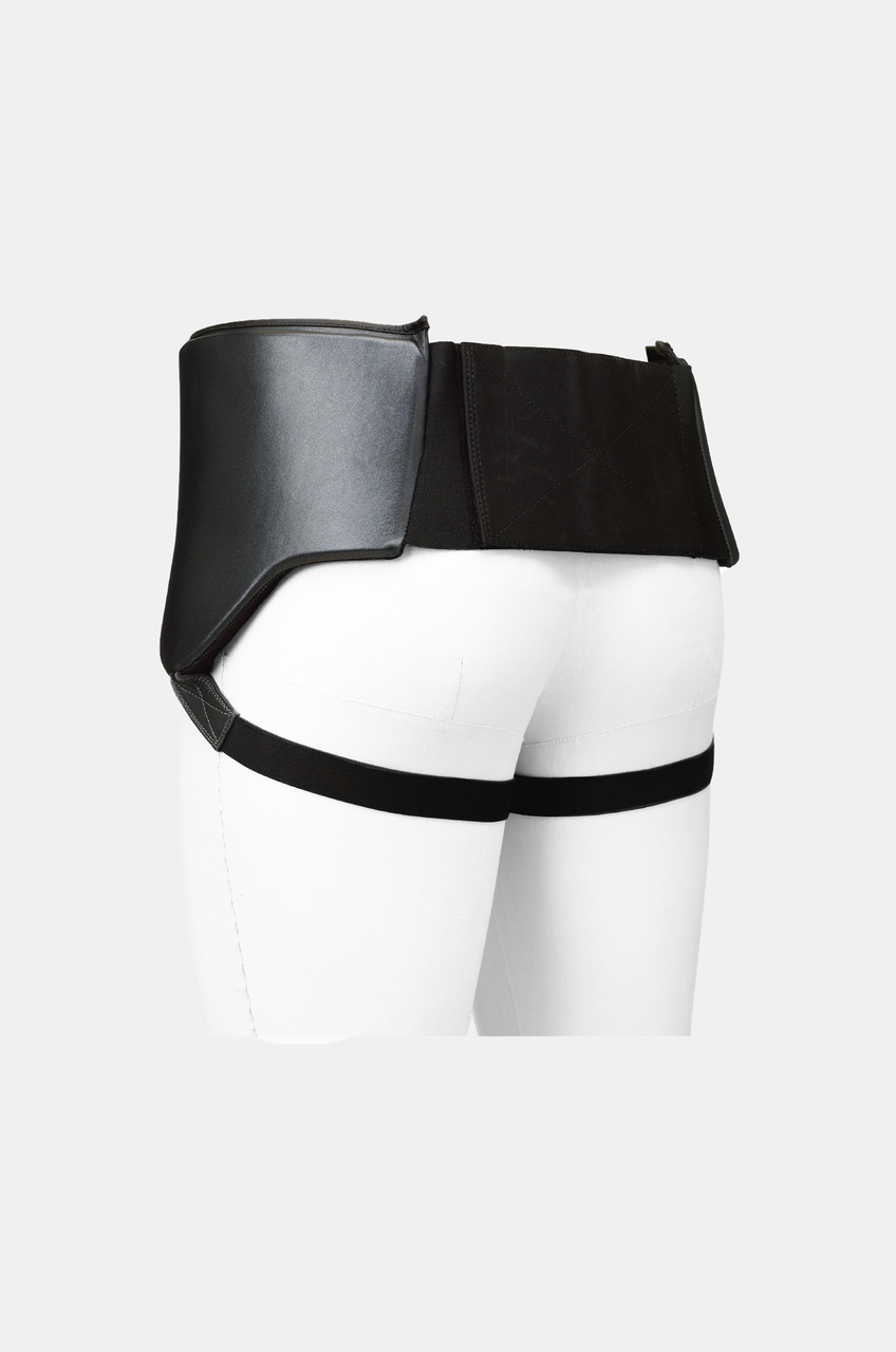 Sting Pro Leather Abdominal Guard - Black/Gold