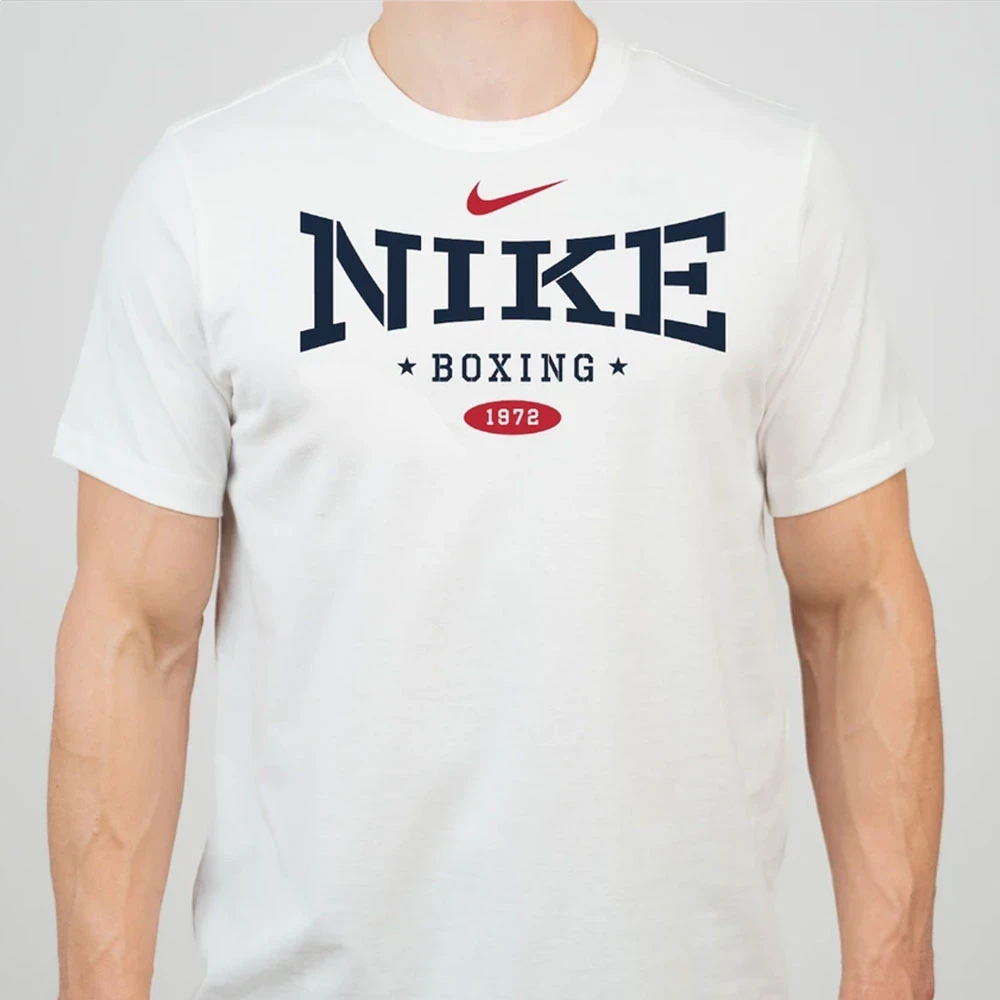 Nike Men's Boxing 1972 Classic 100% Cotton Tee - White