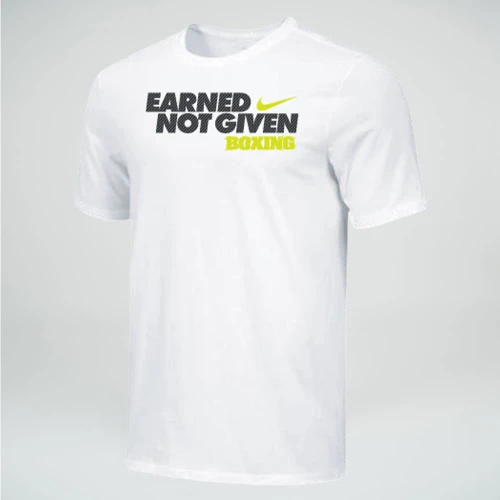Nike Men's Boxing Earned Not Given Tee - White/Black/Yellow