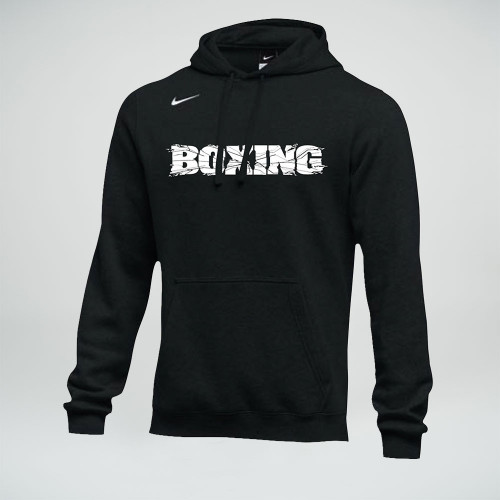 Nike Men's Boxing Shattered Logo Club Fleece Hoodie - Black/White