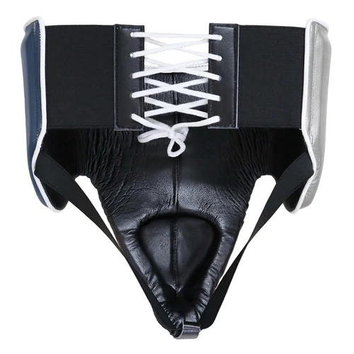 Winning Standard Cut Groin Protector - Dual Tone Silver/Navy Blue
