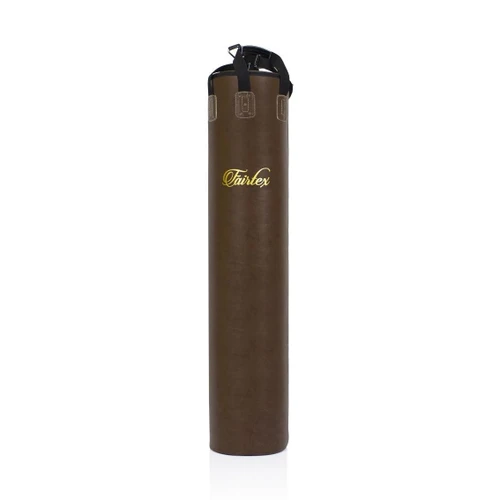 Fairtex HB6 6 Ft. Banana Bag Punching Bag for Muay Thai, Boxing, Kickboxing, MMA (Brown Filled)- 14.17" W x 70.87" H, 100lbs