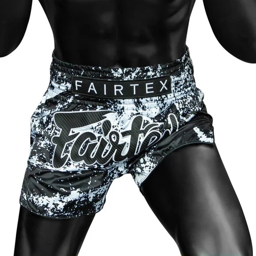 Fairtex BS1949 Grunge Black Fairtex Slim Cut Muay Thai Boxing Shorts