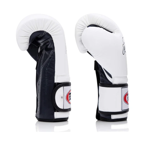 Fairtex BGV9 Mexican Style White Blue Palm Muay Thai Boxing Glove - Heavy Hitter