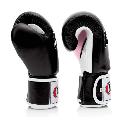 Fairtex BGV1 Black/White/Pink Muay Thai Boxing Training Sparring Gloves