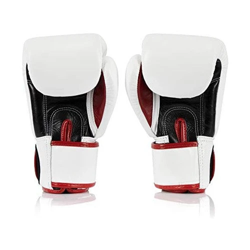 Fairtex BGV1 White/Black/Red Muay Thai Boxing Glove