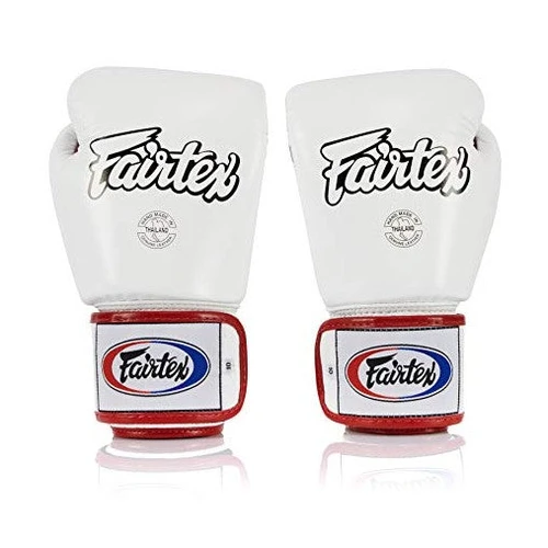 Fairtex BGV1 White/Black/Red Muay Thai Boxing Glove