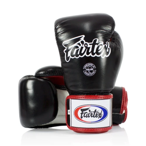 Fairtex BGV1 Black/White/Red Muay Thai Boxing Glove