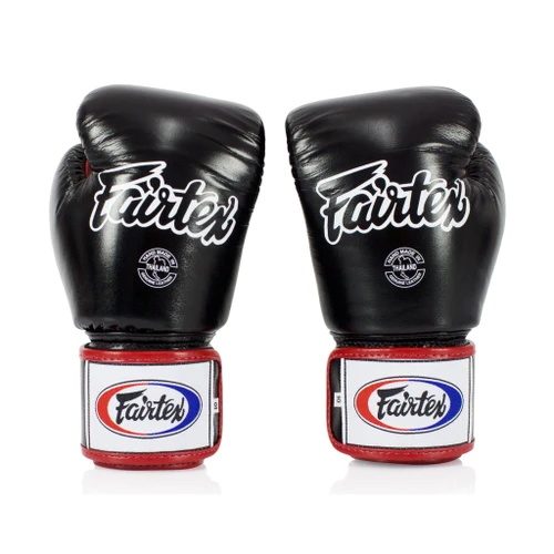 Fairtex BGV1 Black/White/Red Muay Thai Boxing Glove