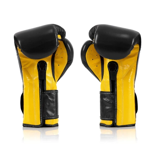 Fairtex BGV9 Mexican Style Black Yellow Muay Thai Boxing Glove - Heavy Hitter