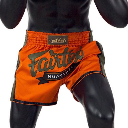 Fairtex BS1705 Orange Slim Cut Muay Thai Boxing Short