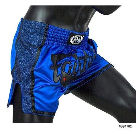 Fairtex BS1702 Blue Slim Cut Muay Thai Boxing Short