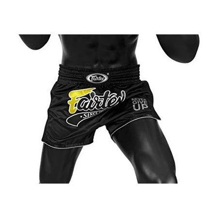Fairtex BS1708 Black Slim Cut Muay Thai Boxing Short