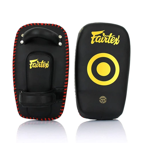 Fairtex KPLC6 Muay Thai Curved Small Pad - Black, Gold, Black/Red