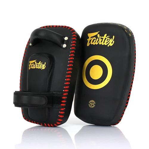 Fairtex KPLC6 Muay Thai Curved Small Pad - Black, Gold, Black/Red