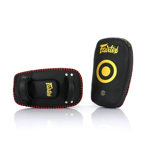 Fairtex KPLC6 Muay Thai Curved Small Pad - Black, Gold, Black/Red