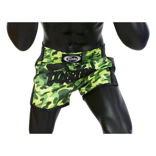 Fairtex BS1710 Green Camo Slim Cut Muay Thai Boxing Short