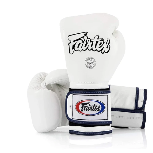Fairtex BGV9 Mexican Style White Blue Muay Thai Boxing Glove - Heavy Hitter