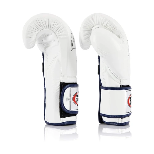 Fairtex BGV9 Mexican Style White Blue Muay Thai Boxing Glove - Heavy Hitter