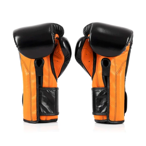 Fairtex BGV9 Mexican Style Black Orange Muay Thai Boxing Glove - Heavy Hitter