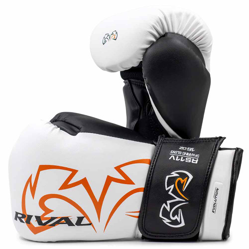 Rival RS80V Impulse Sparring Gloves White // Orange - PRO FIGHT SHOP