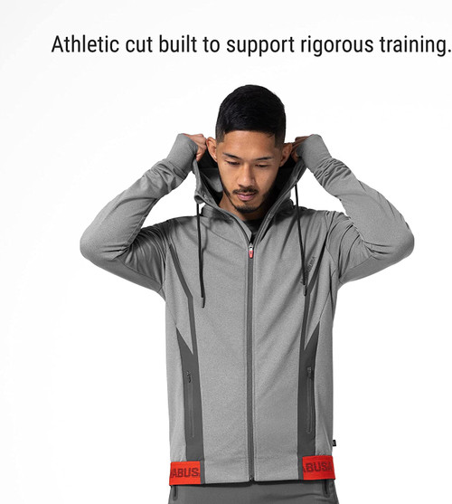 Hayabusa Men's Zip-Up Performance Hoodie Dark Heather Grey