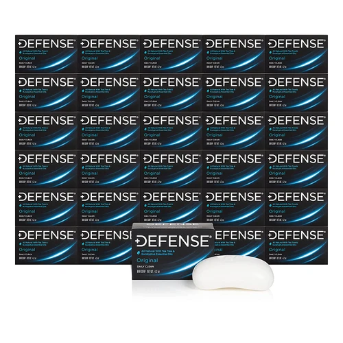 Defense Soap 4 oz Bar Soap – Tea Tree & Eucalyptus | 30 Pack