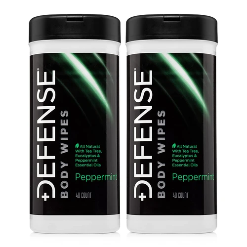 Defense Soap Peppermint Body Wipes 2-Pack – 80 Wipes