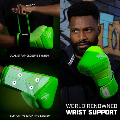 Hayabusa T3 Neon Green Boxing Gloves