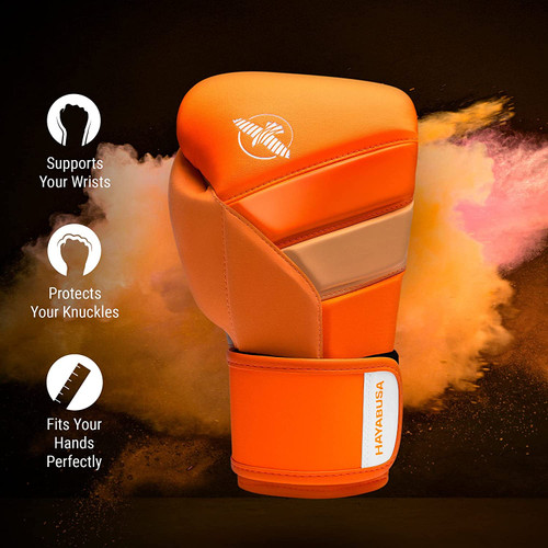 Hayabusa T3 Neon Orange Boxing Gloves