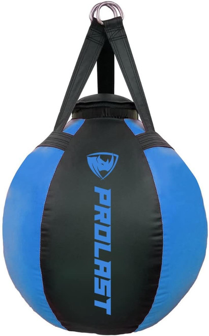 70lb Wrecking Ball Round Heavy Bag Black // Blue Made in USA 70lb Wrecking Ball Round Heavy Bag Black // Blue Made in USA