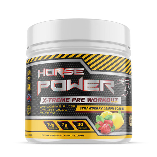 ICON Muscle Horse Power X-treme Pre-Workout - Strawberry Lemon Sorbet