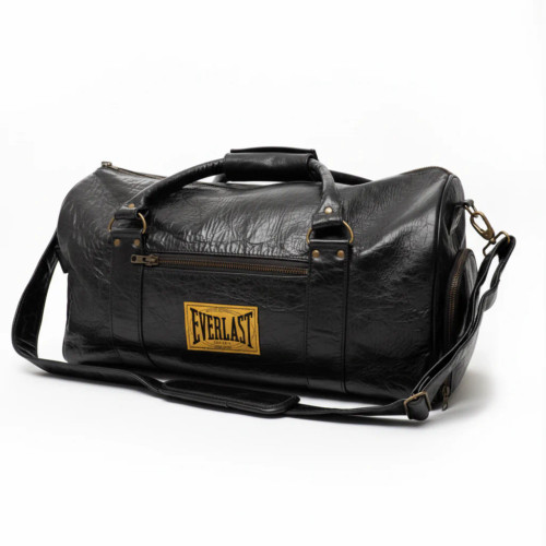 Everlast 1910 Leather Gym Duffel Bag Black - Pro Fight Shop