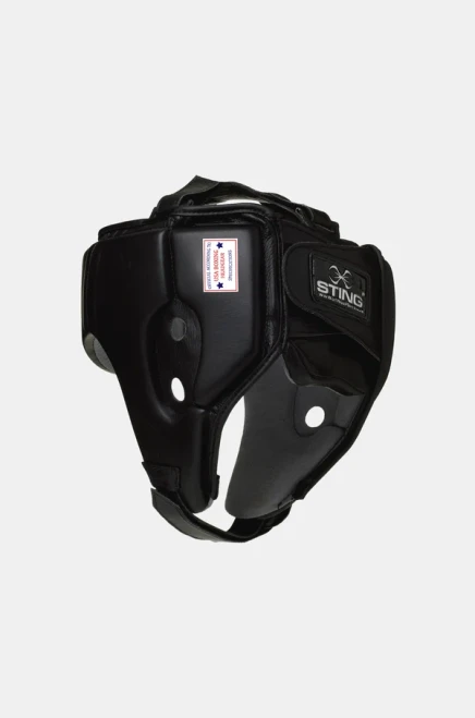 Sting USA Boxing Approved Open Face Head Guard - Black