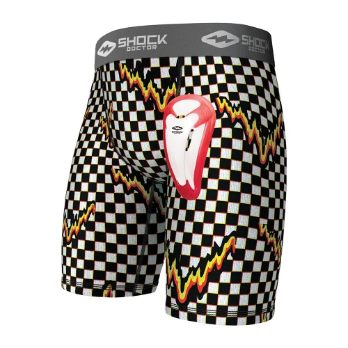 Shock Doctor Checker Core Compression Short with Bio-Flex Cup