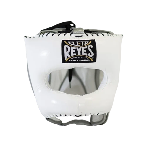 Silver Storm Traditional Headgear E388BL - front view | Cleto Reyes USA Boxing