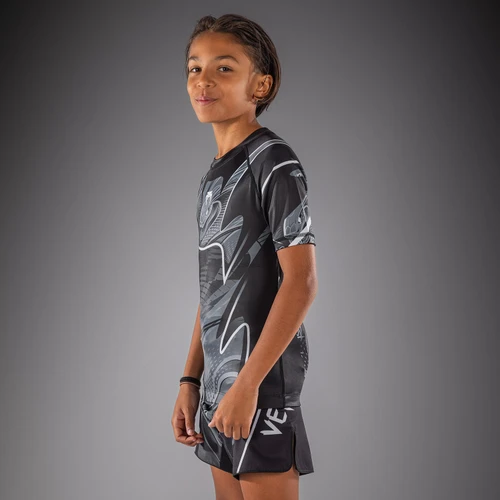Venum Crimson Viper 2.0 Kids Short Sleeve Rashguard - Black/Grey