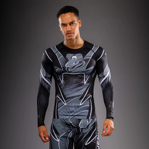 Venum Crimson Viper 2.0 Long Sleeve Rashguard - Black/Grey
