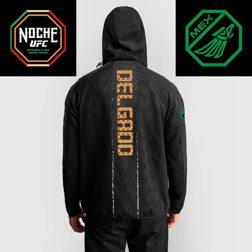 Men's UFC Zenith by Venum Black Authentic Noche UFC Fight Night Walkout Hoodie - Delgado