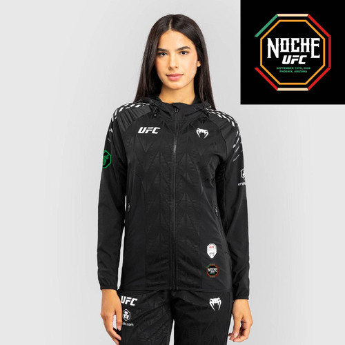 Women's UFC Zenith by Venum Black Authentic Noche UFC Fight Night Walkout Hoodie - Delgado