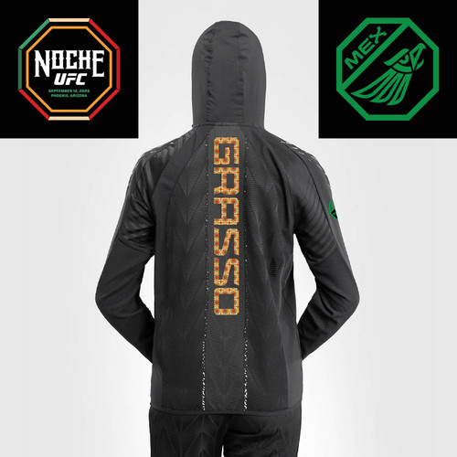 Women's UFC Zenith by Venum Black Authentic Noche UFC Fight Night Walkout Hoodie - Grasso