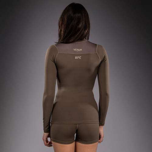 Venum UFC Unity by Venum Authentic Fight Week Women's Performance Long Sleeve Rashguard - Brown