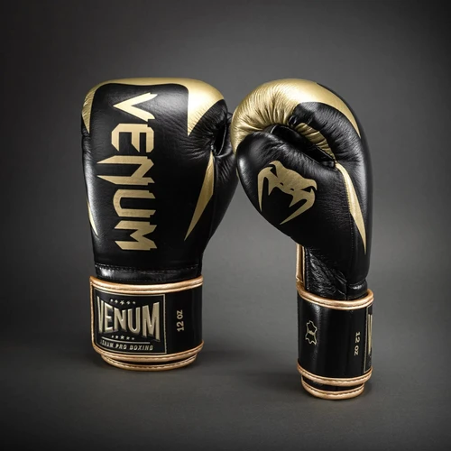 Venum Hammer Pro Boxing Gloves with Velcro - Black/Gold
